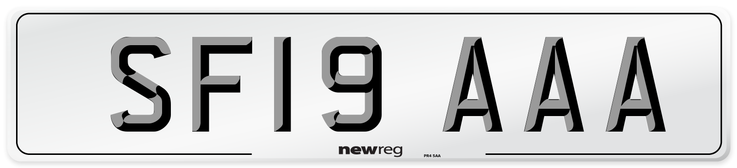 SF19 AAA Number Plate from New Reg